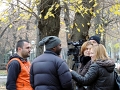 Our guides, David Lindo and Milan Ruzic, being interviewed by the local media